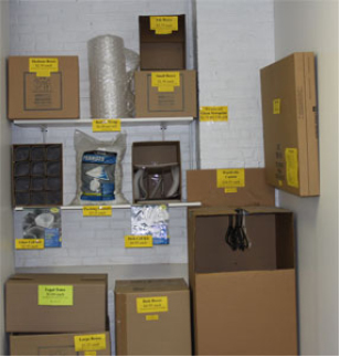 Boxes and supplies